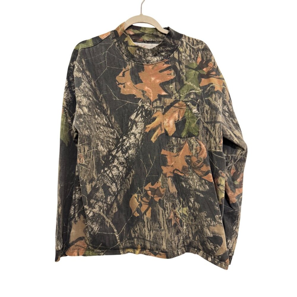 Vintage RedHead Long Sleeve Mens XL Camouflage Hunting Shirt Brown/Green Cotton
